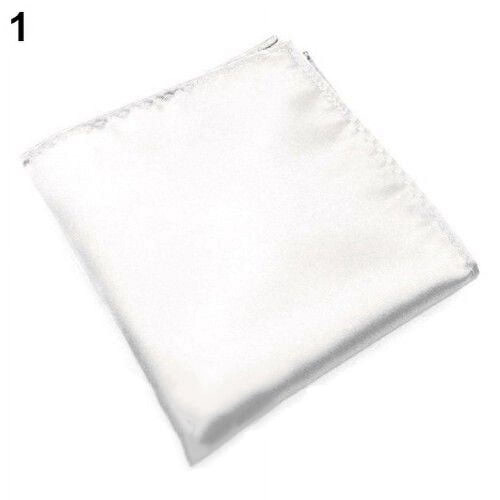 Men's Polyester Handkerchief 22cm Square White 1