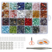 (Style3) Gemstone Beads Crushed Irregular Beads Set Natural Stone Crystal Loose Diy Beads