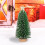 Miniature Needle Christmas Tree with Wooden Base Green 5