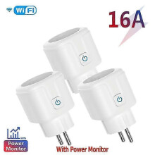 16A 20A EU Smart Wifi Power Plug with Power Monitor Tuya Smart Life APP Wifi Smart