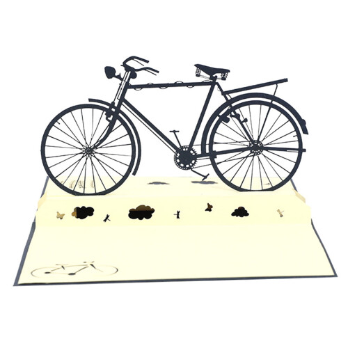 3D Retro Bicycle Graduation Greeting Card 14.9 x 9.9cm 1