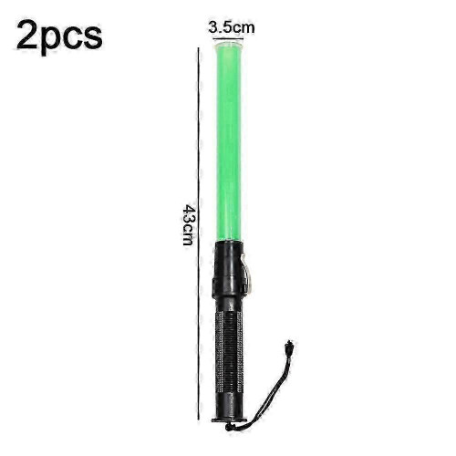 (style2208) 2pcs 43CM traffic baton, LED warning light 1