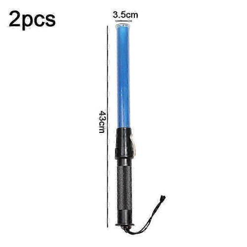 (style2207) 2pcs 43CM traffic baton, LED warning light 1