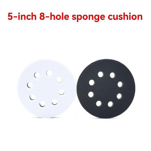 Lixas de espuma macia de 5 x 5 polegadas com 8 furos e sistema de fixação por velcro, compatíveis com lixadeiras orbitais. 2