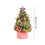 Mini white flocked Christmas tree with ornaments, desktop 3