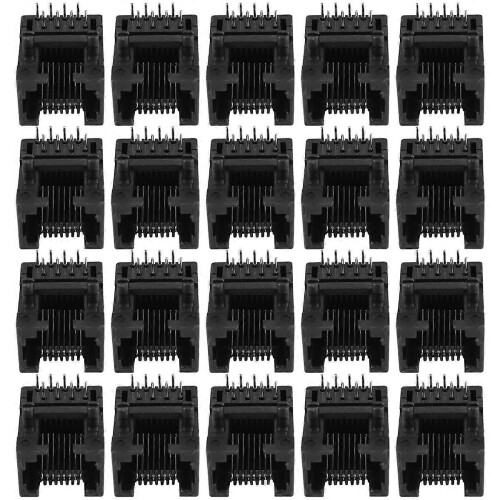 20 Stück RJ45 8P8C Computer-Internet-Netzwerk-PCB-Buchsen 1