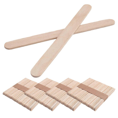 200 τεμάχια ξύλινα ξυλάκια παγωτού 114 χιλιοστών για χειροτεχνία, ξυλάκια παγωτού 1