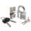 15pcs Lock Picking Tool Set with Two Transparent Practice Padlocks, for Locksmith Beginners and Professionals 3