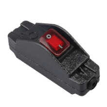 Waterproof Ip65 30a 220v On/off Tomato Color Button Inline Cord Switch