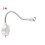 Επιτοίχιο φωτιστικό ανάγνωσης LED με λαιμό Swan Neck 3W, ψυχρό λευκό, συμβατό με Lunartec 2