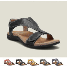 Women's Comfortable Orthopedic Sandals, Sursell Orthopedic Sandals, Flat Beach Casual Sandals-37-black
