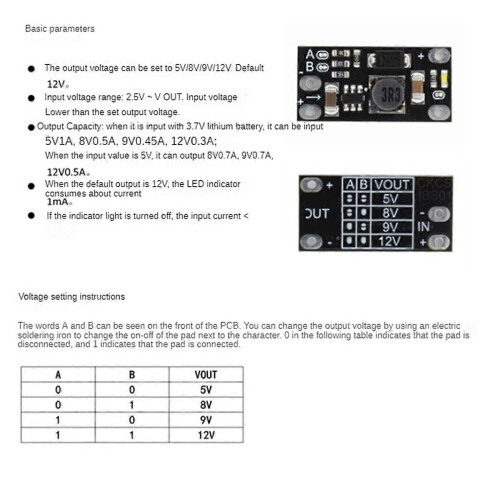 20 pcs 3.7V to 12V Mini DC-DC Boost Step Up Converters Lithium Battery Voltage Regulator Modules 2