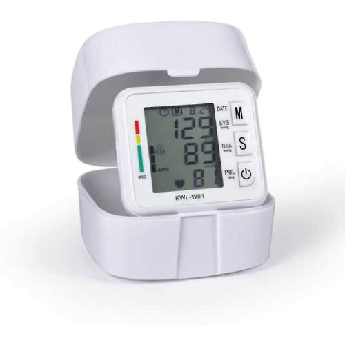 Monitor de pressão arterial de 2024 com pulseira ajustável e visor LCD. 1