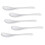 10 Pack White Porcelain Ceramic Coffee Dessert Egg Spoons 3