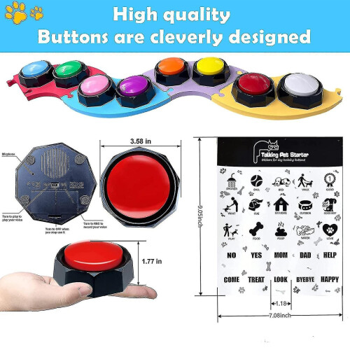 Recordable Speaking Button Pet Training Communication Toy 1
