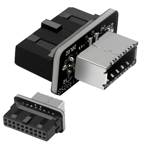 USB 3.0 to USB 3.1/3.2 Type C Front Panel Adapter Converter, EU Plug 2