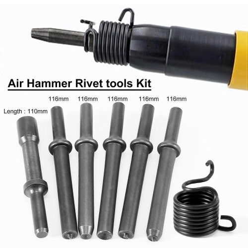 7pcs High Performance Pneumatic Rivet Hammer Set compatible with Smooth Work 2