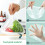 100 tampas de plástico para tigelas com elástico, tampas de plástico extensíveis para alimentos. 5