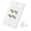 4-Post Speaker Wall Plate Home Theater Audio Panel compatible with 2 Speakers 3