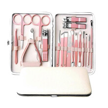 18PCS Manicure Set Professional Nail Clipper Kit - Stainless Steel Grooming Kit