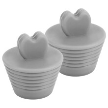 2 Pcs Bathtub Drain Plug, Bath Plugs with Heart Shaped Handle, Silicone Drain Plug for Sink and Tub