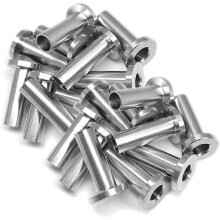 20 Pcs Stainless Steel Protective Sleeves for Cable Railing 1/8 Inch 5/32 Inch 3/16 Inch Wooden Posts, DIY Railing