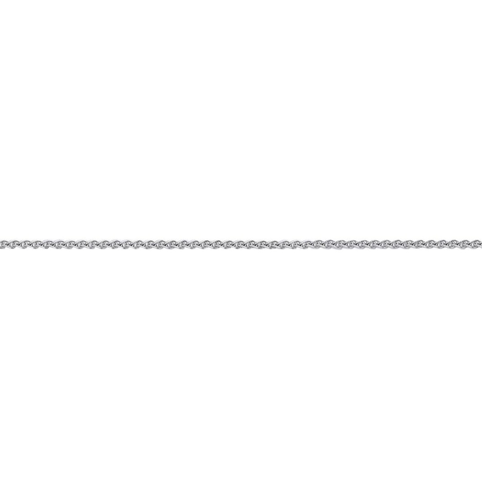 Jewelco London Ladies Sterling Silver Snake-Like Spiga Link Pendant Chain Necklace 1Mm 18 Inch - Gvch8-18