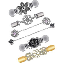 6 Pieces Retro Cardigan Clip Sweater Collar Clip