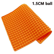 (1.5cm, Orange) 1.2cm/1.5cm Round Ball Barbecue Mat High Temperature Resistant Silicone