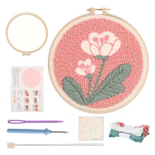 Punch Needle Supplies Set Featuring Soft Cotton Fabric And