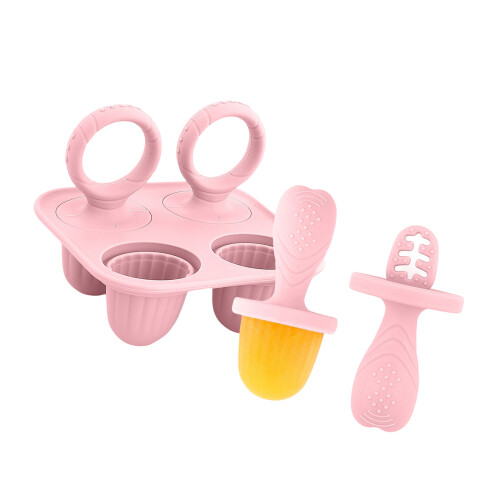 Fun Shape Ices Creams Molds Reusables Silicones-light pink