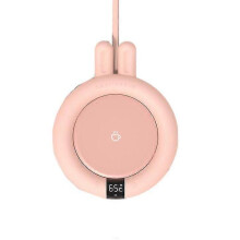 (pink rabbit) Intelligent constant temperature heating coaster, insulated water cup base, desk Warmer Heating Pad