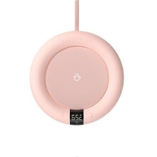 (pink) Intelligent constant temperature heating coaster, insulated water cup base, desk Warmer Heating Pad