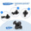 20pcs Black 8mm Hole Insert Expansion Screws Panel Clips Plastic Rivet 5