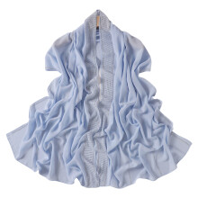 Fashionable Rhinestones Turban Scarf Unisex Wear-Light Blue