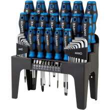 Draper 44 Piece Precision Screwdriver Hex Key and Bit Set | Soft Grip Drivers Hand Tools