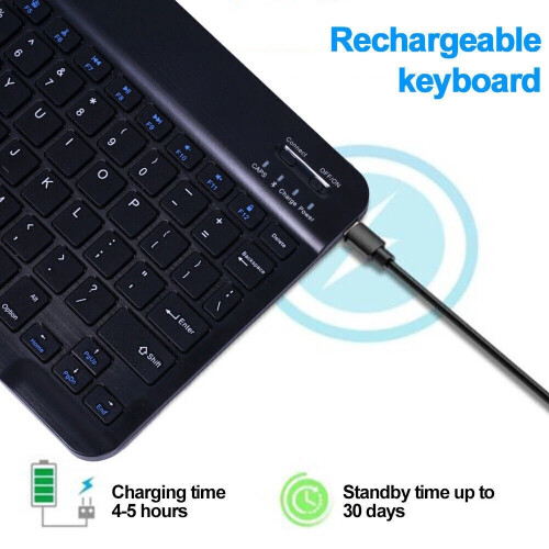 Slim Wireless Bluetooth Keyboard Mouse Combo Set for Laptop Tablet iPad iPhone 1