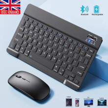Slim Wireless Bluetooth Keyboard Mouse Combo Set for Laptop Tablet iPad iPhone