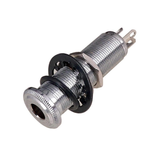 6.35mm Brass Threaded Cylinder Bass Guitar Jack Pickup Output Input Plug Socket Electric Guitar Accessory 2