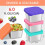4-pack stainless steel leak-proof stackable snack food containers compatible with children 2