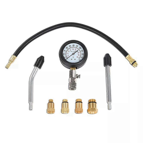 8-piece cylinder compression tester set compatible with automobile gasoline engines 2