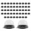 Conjunto de 50 mini recipientes de plástico transparente para cupcakes com tampas abauladas, compatíveis com muffins, bolos da lua e sobremesas. 2