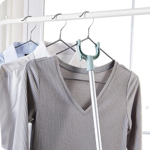 Adjustable Retractable Clothes Pole with Hook Telescopic Clothesline Pole for Clothes Drying 2