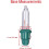 2.5V 0.17A 0.425W Incandescent Mini Christmas Replacement Light Bulbs With Base 3