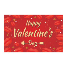 Valentine's Day Banner – Happy Valentine's Day Cloth Background Flag for Party Wall Decor, Home & Party Supplies
