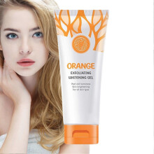 Natural Orange Exfoliating Gel Face Scrub for Women - Moisturising Exfoliator for Dry, Normal, Oily and Combination Skin