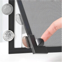 (50x80cm)Adjustable DIY Magnetic Window Screen with Black Frame Fiberglass Mesh52 Sizes