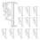 Presilhas transparentes de 2 polegadas compatíveis com cortinas, presilhas ocultas compatíveis com persianas de madeira ou imitação de madeira. 2