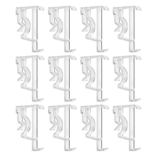 Presilhas transparentes de 2 polegadas compatíveis com cortinas, presilhas ocultas compatíveis com persianas de madeira ou imitação de madeira. 2