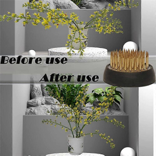 Conjunto de 3 suportes redondos japoneses Kenzan de 2 polegadas para flores, compatíveis com fixação de flores. 2